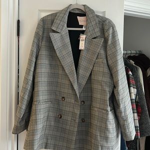 Hutch/Anthropologie Plaid Oversized Blazer - 2X